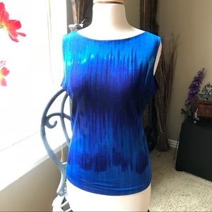Beautiful blue stretchy career tank top